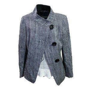 Tahari Cowl Neck Asymmetrical Blazer Sz 8 Jacket